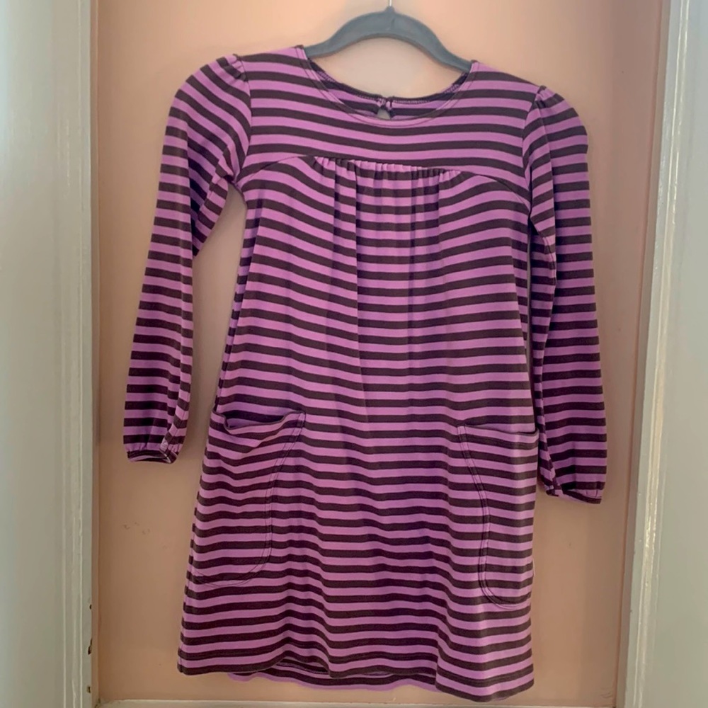 Scout Kids Purple and Brown Striped Dress/Tunic.